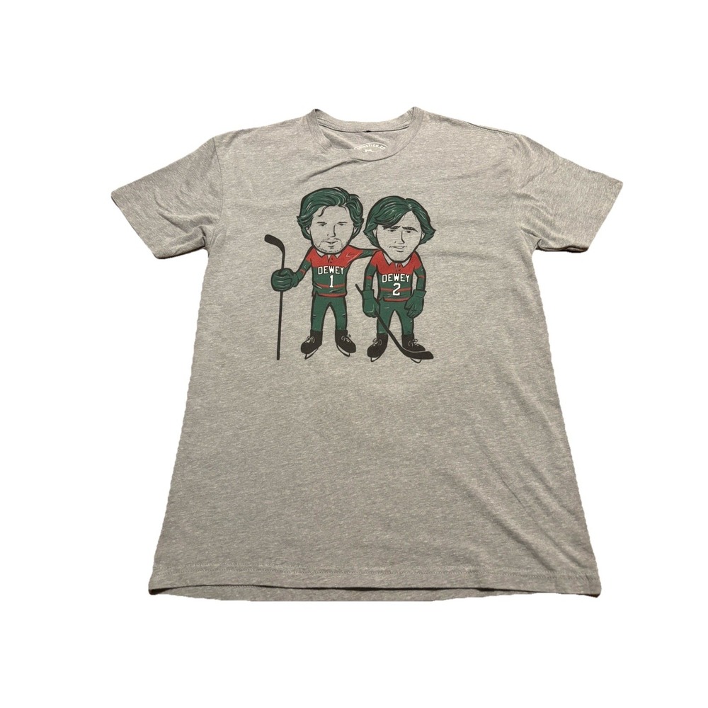 Minnesota Wild Sotastick Meet The Deweys Gray Short Sleeve Tee, Size Small